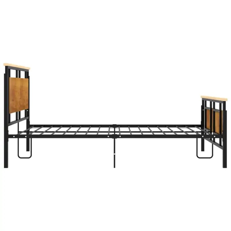 Metalen bedframe met massief eikenhout voor heerlijke nachtrust - Bedden & bedframes