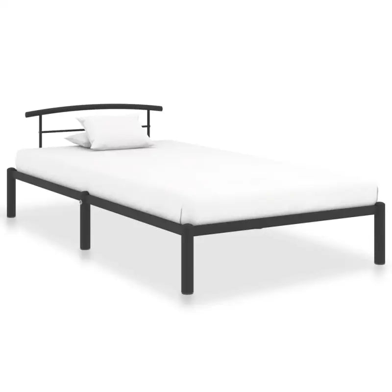Metalen bedframe voor een elegante en comfortabele slaapkamer sfeer - Zwart / 90 x 200 cm - Bedden & bedframes