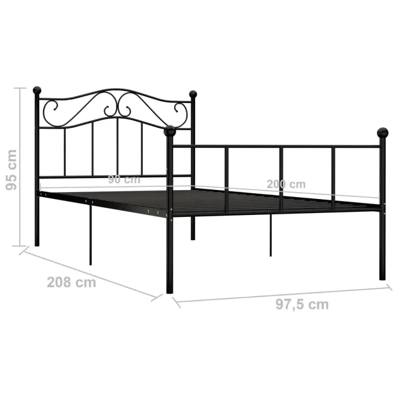 Metalen bedframe voor een klassieke en elegante slaapkamer sfeer - Bedden & bedframes
