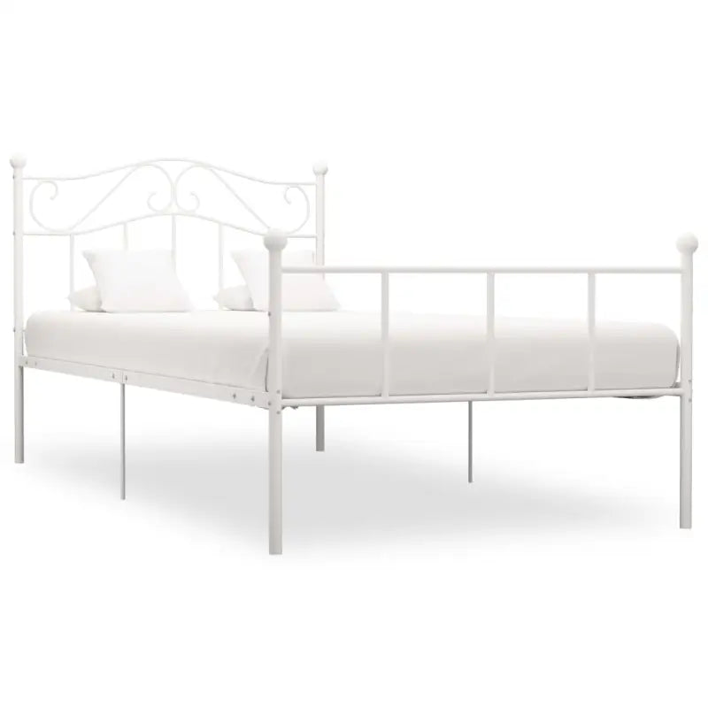 Metalen bedframe voor een klassieke en elegante slaapkamer sfeer - Wit / 90 x 200 cm - Bedden & bedframes