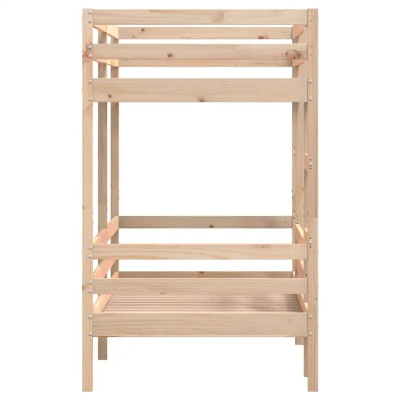 Metalen stapelbed met massief grenenhout voor compacte slaapkamers - Bedden & bedframes