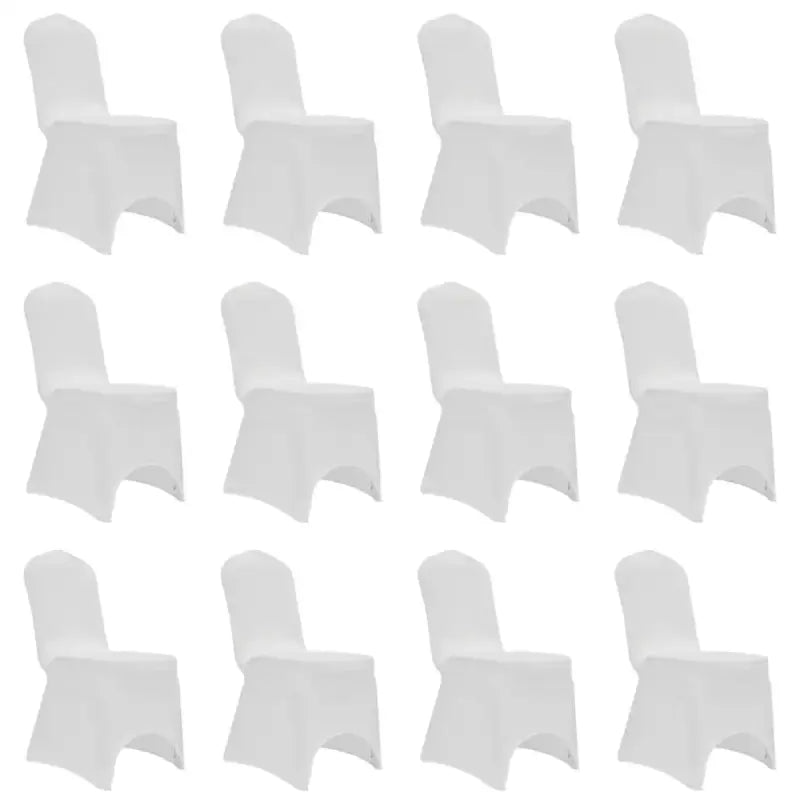 Meubelhoezen levering bevat stretch stoelhoes voor speciale gelegenheden - Wit / 12 - Meubelhoezen