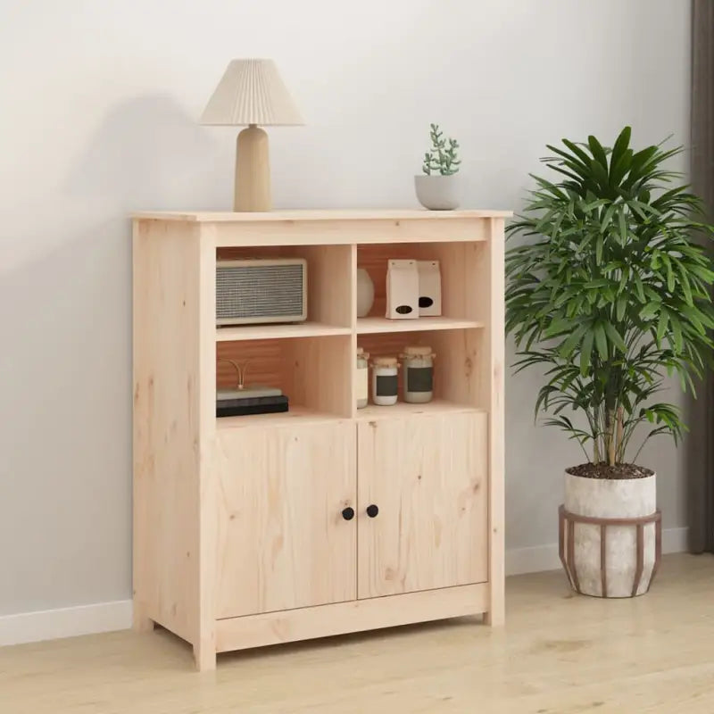 Minimalistisch dressoir van massief grenenhout voor natuurlijk interieur - Naturel / 1 - Dressoirs & buffetkasten