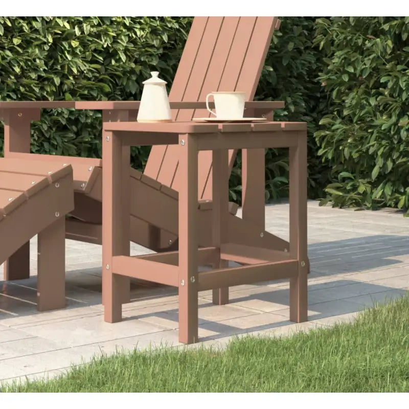 Minimalistische Adirondack Tuin Tafel van Weerbestendig HDPE - Bruin / 1 - Tuintafels