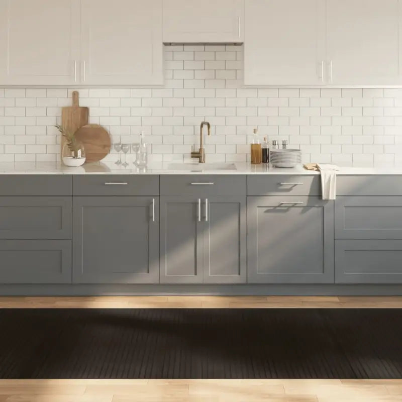 Modern bamboe vloerkleed in neutrale kleuren voor een natuurlijke uitstraling - Donkerbruin / 100 x 400 cm - Vloerkleden