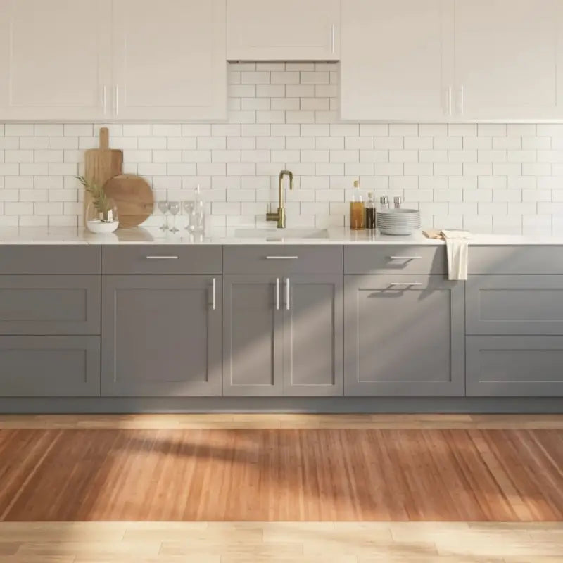 Modern bamboe vloerkleed in neutrale kleuren voor een natuurlijke uitstraling - Naturel / 100 x 300 cm - Vloerkleden