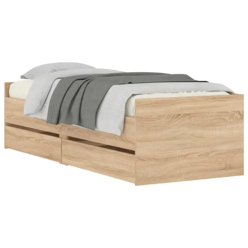 Modern bedframe met lades van bewerkt hout voor jouw slaapkamer - Bedden & bedframes