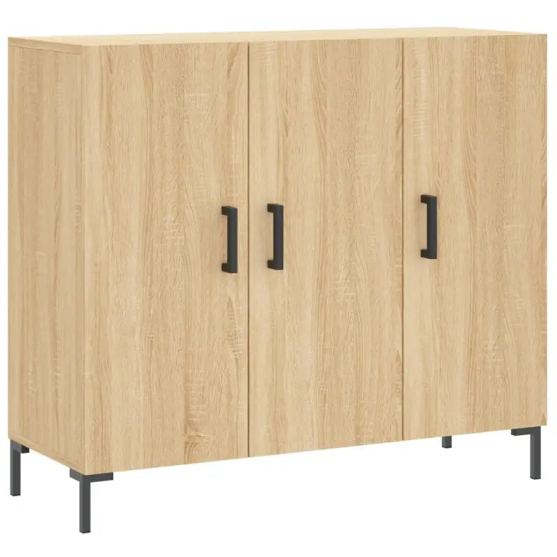 Modern dressoir met bewerkt hout en metalen poten voor een tijdloze uitstraling - Dressoirs & buffetkasten
