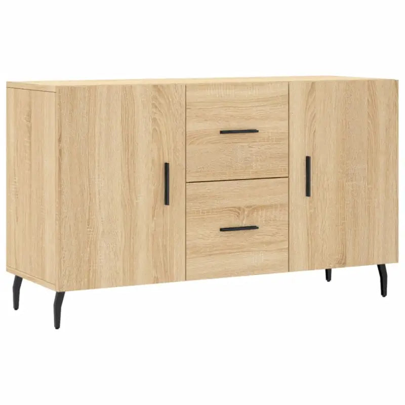 Modern dressoir met metalen poten en bewerkt hout voor een tijdloze uitstraling - Dressoirs & buffetkasten