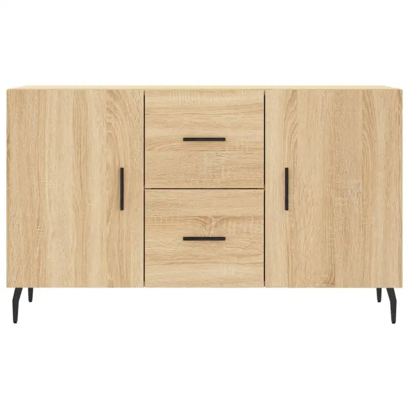 Modern dressoir met metalen poten en bewerkt hout voor een tijdloze uitstraling - Dressoirs & buffetkasten