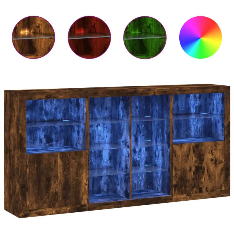 Modern dressoir met rgb led-verlichting en duurzaam bewerkt hout - Dressoirs & buffetkasten