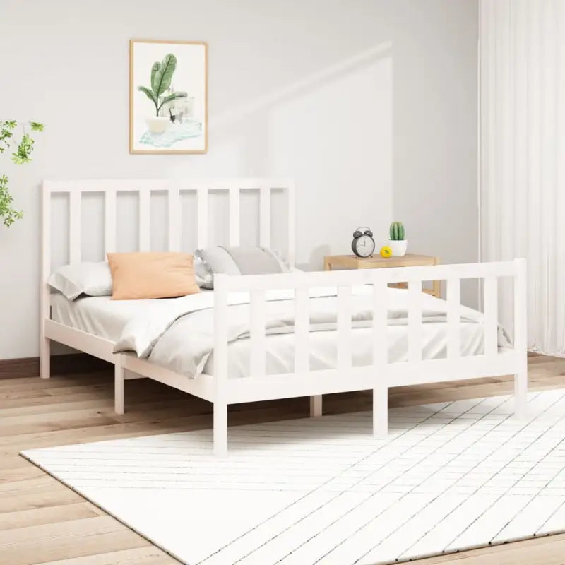 Modern houten bedframe van massief grenenhout met levering bevat - Bedden & bedframes