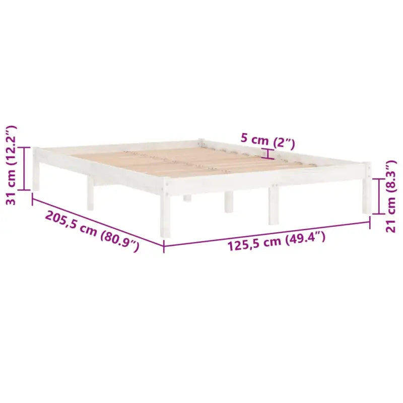 Modern houten bedframe van massief grenenhout voor je slaapkamer - Bedden & bedframes