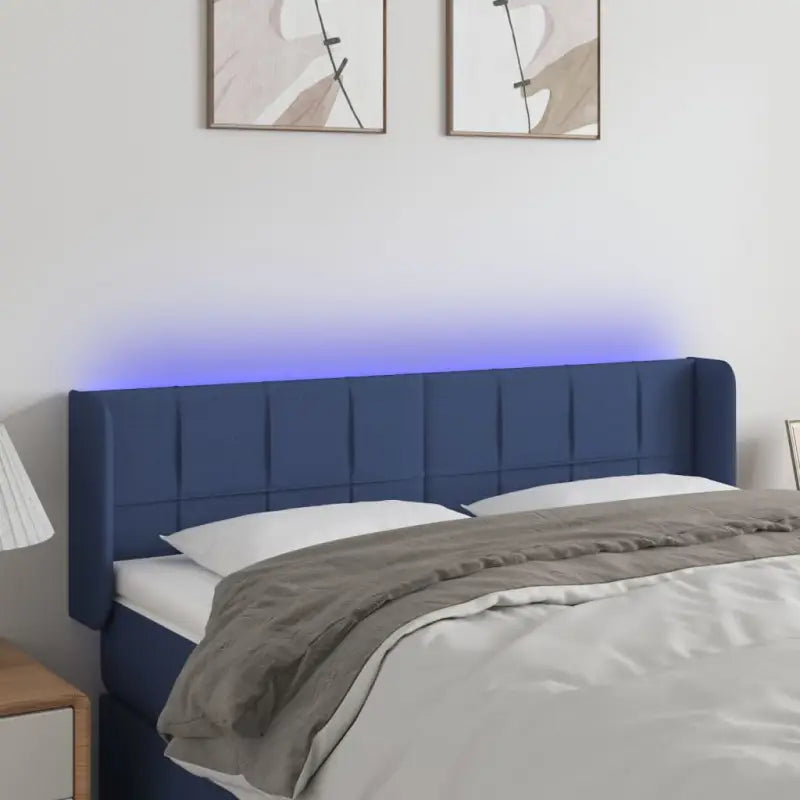 Modern LED Hoofdbord voor een stijlvol slaapkamerinterieur - Blauw / 147 x 16 x 78/88 cm / 1 - Hoofdborden en voetborden
