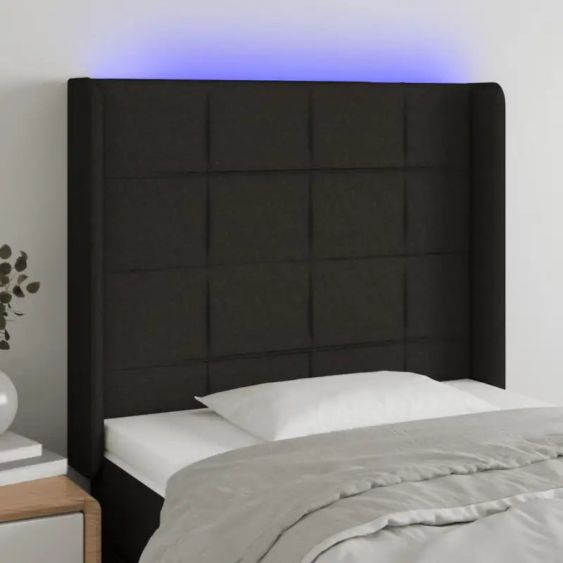 Modern LED Hoofdbord voor een stijlvol slaapkamerinterieur - Zwart / 93 x 16 x 118/128 cm / 1 - Hoofdborden