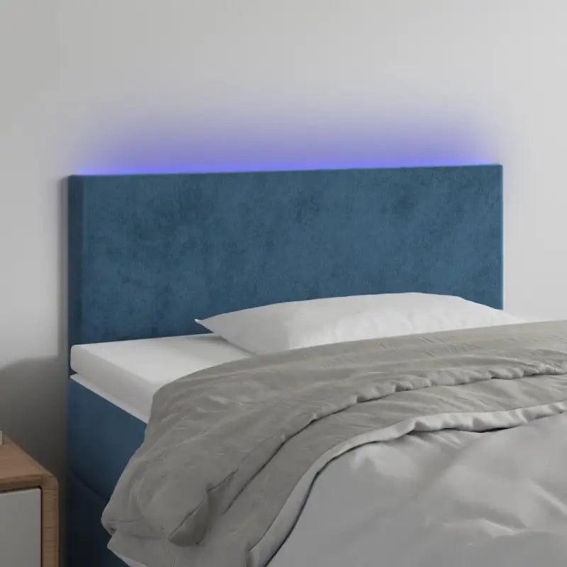 Modern LED Hoofdbord voor een Stijlvolle Slaapkamer - Donkerblauw / 100 x 5 x 78/88 cm / 1 - Hoofdborden en voetborden