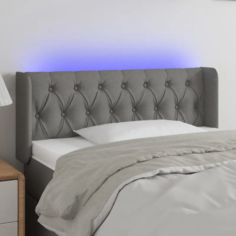 Modern LED hoofdbord voor een stijlvolle slaapkamer uitstraling - Donkergrijs / 103 x 16 x 78/88 cm / 1 - Hoofdborden
