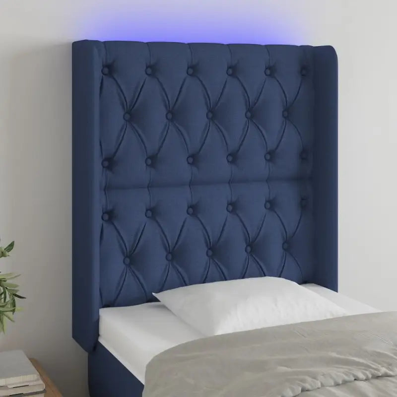 Modern LED hoofdbord voor een stijlvolle slaapkamer uitstraling - Blauw / 83 x 16 x 118/128 cm / 1 - Hoofdborden