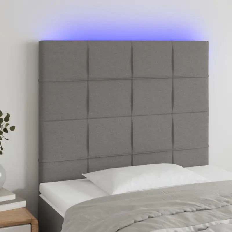 Modern LED Hoofdborden voor een stijlvolle slaapkamer uitstraling - Donkergrijs / 100 x 5 x 118/128 cm / 1