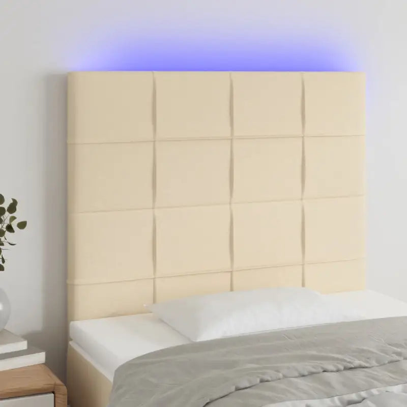 Modern LED Hoofdborden voor een stijlvolle slaapkamer uitstraling - Crème / 80 x 5 x 118/128 cm / 1 - Hoofdborden