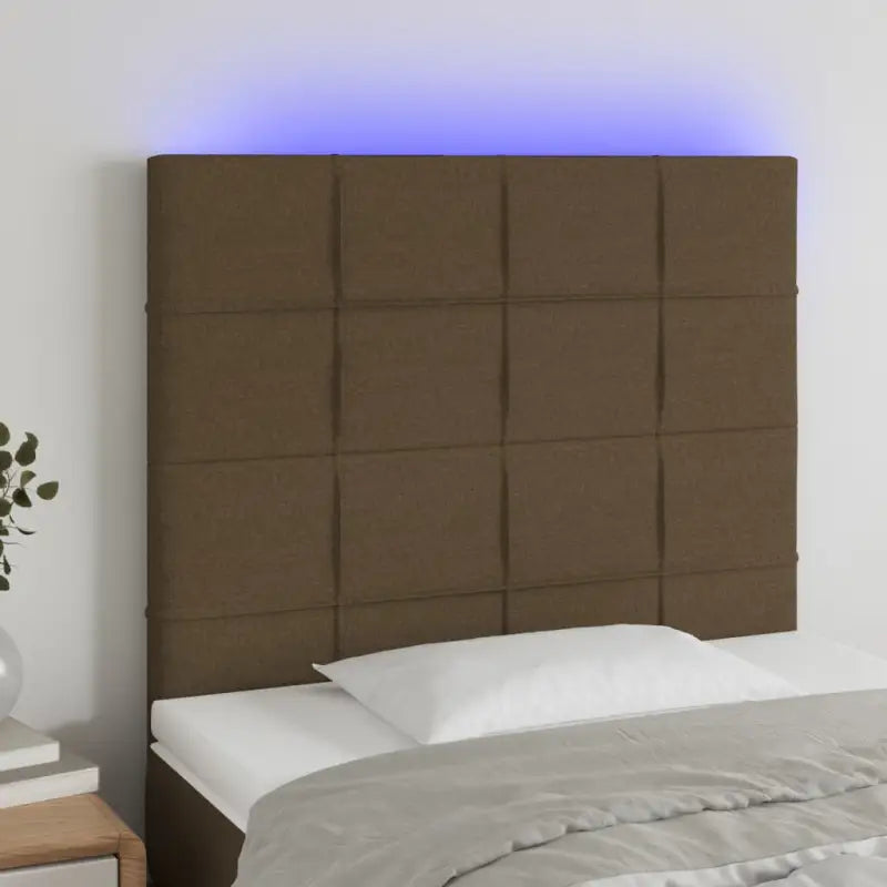 Modern LED Hoofdborden voor een stijlvolle slaapkamer uitstraling - Donkerbruin / 80 x 5 x 118/128 cm / 1 - Hoofdborden