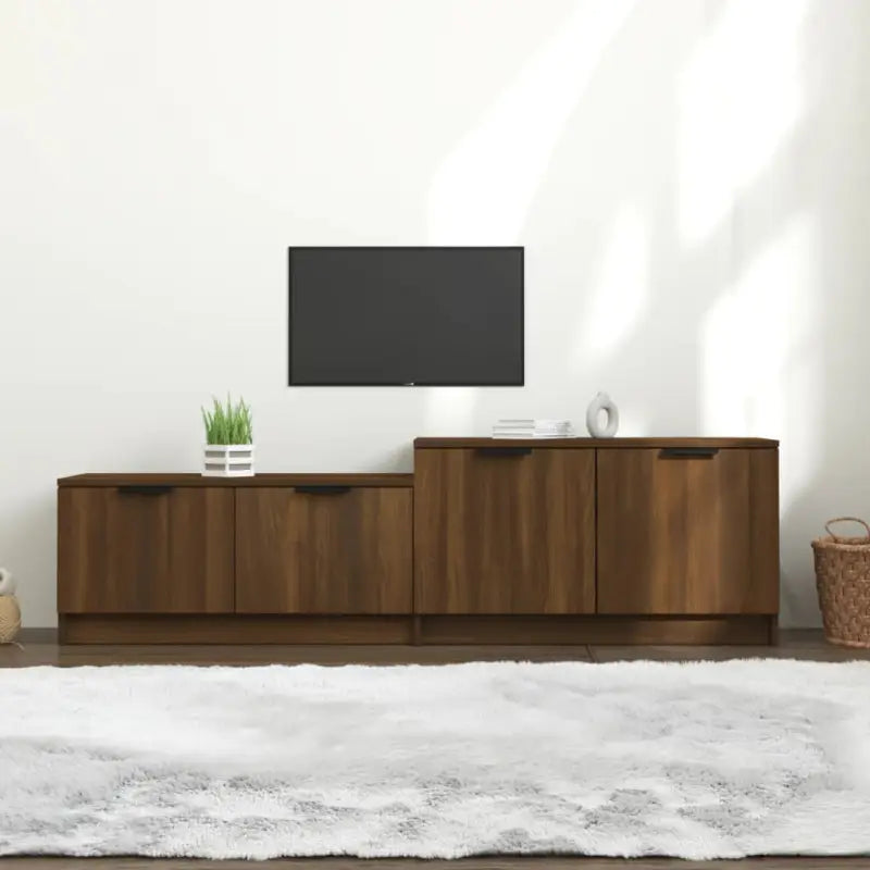 Modern tv-meubel met stevig blad van bewerkt hout - Tv-meubels