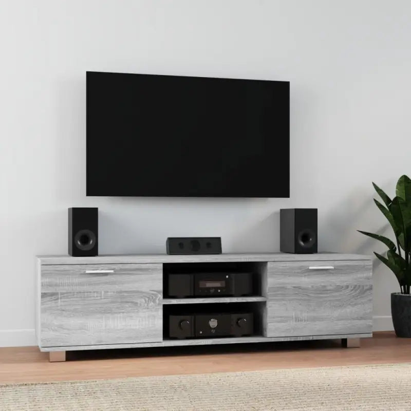 Modern tv-meubel van bewerkt hout voor stijlvolle en stevige opbergruimte - Grijs sonoma / 1 / 140 cm - Tv-meubels