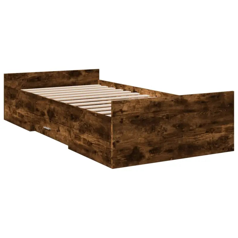Moderne bedframe met lades van bewerkt hout voor een stijlvolle slaapkamer - Bedden & bedframes