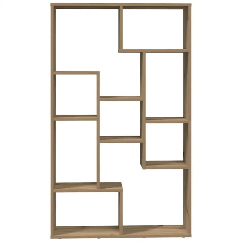 Moderne boekenkast van bewerkt hout met geometrisch design - Boekenkasten