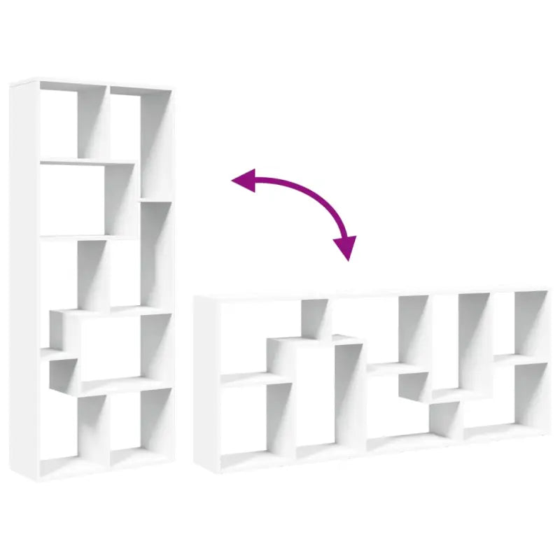 Moderne boekenkast van bewerkt hout met geometrisch ontwerp - Boekenkasten