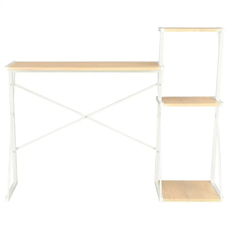 Moderne bureau met praktisch schap en stevige planken - Bureaus