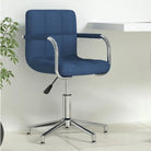 Moderne draaibare kantoorstoel met zacht bekleding - Blauw / 1 - Bureaustoelen