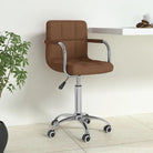 Moderne draaibare kantoorstoel met zacht stof en comfort - Bruin / 1 - Bureaustoelen