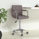 Moderne draaibare kantoorstoel met zacht stof en comfort - Taupe / 1 - Bureaustoelen