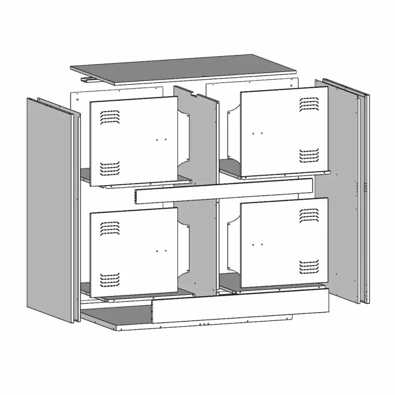 Moderne Dressoir met koudgewalst staal en praktisch design - Dressoirs & buffetkasten