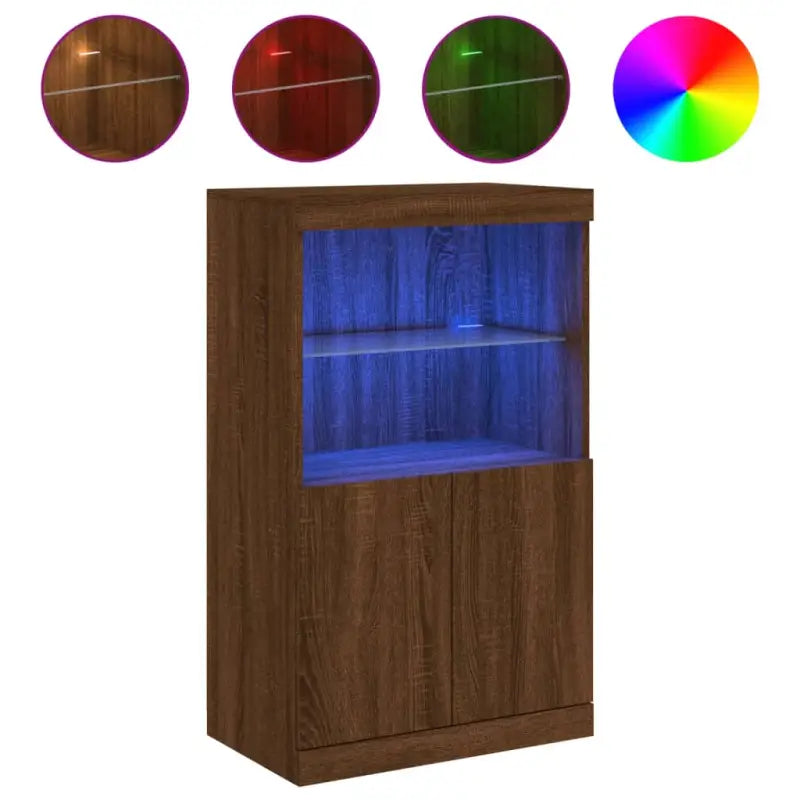 Moderne dressoir met rgb led-verlichting en duurzaam bewerkt hout - Dressoirs & buffetkasten