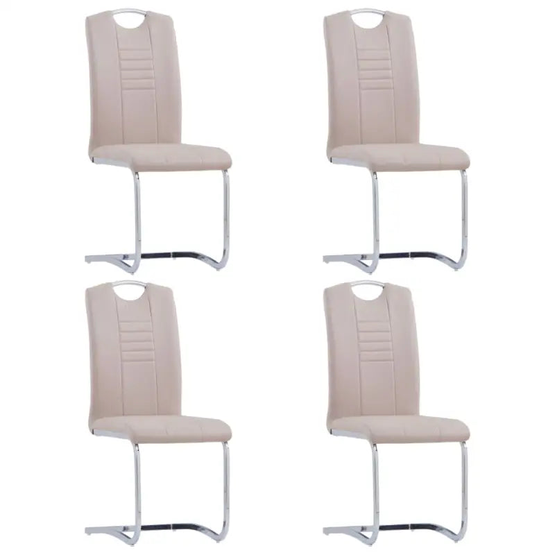 Moderne eetkamerstoelen met verchroomd stalen frame en comfort - Eetkamerstoelen