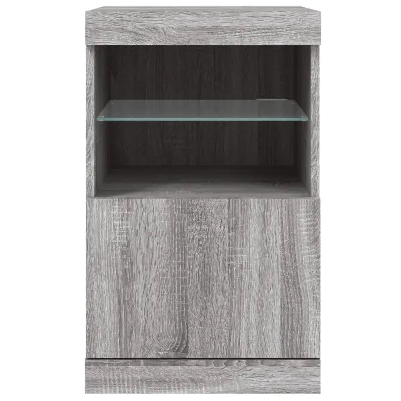 Moderne grijs Sonoma eiken dressoir met RGB LED-verlichting - Dressoirs & buffetkasten
