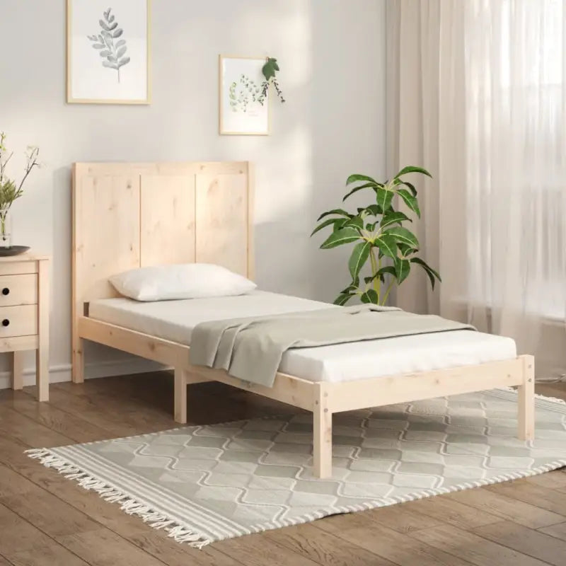 Moderne houten bedframe van massief grenenhout inclusief levering bevat - Bedden & bedframes