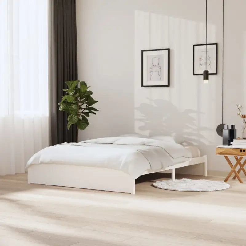 Moderne houten bedframes van massief grenenhout voor een stijlvolle slaapkamer - Wit / 160 x 200 cm - Bedden & bedframes