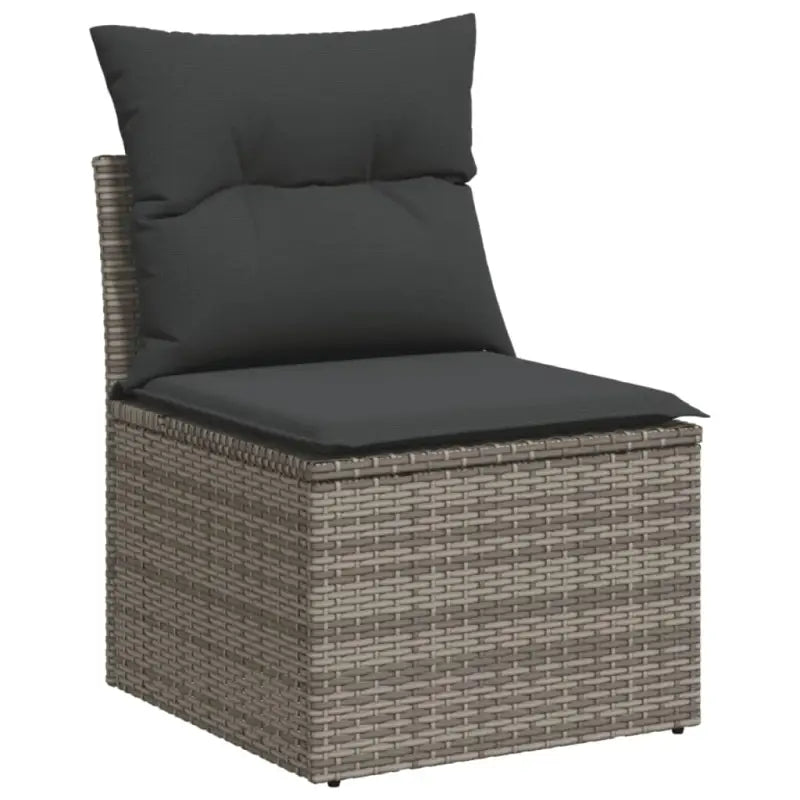 Moderne loungeset in grijs materiaal met gepoedercoat staal en waterdichte tas - Tuinsets