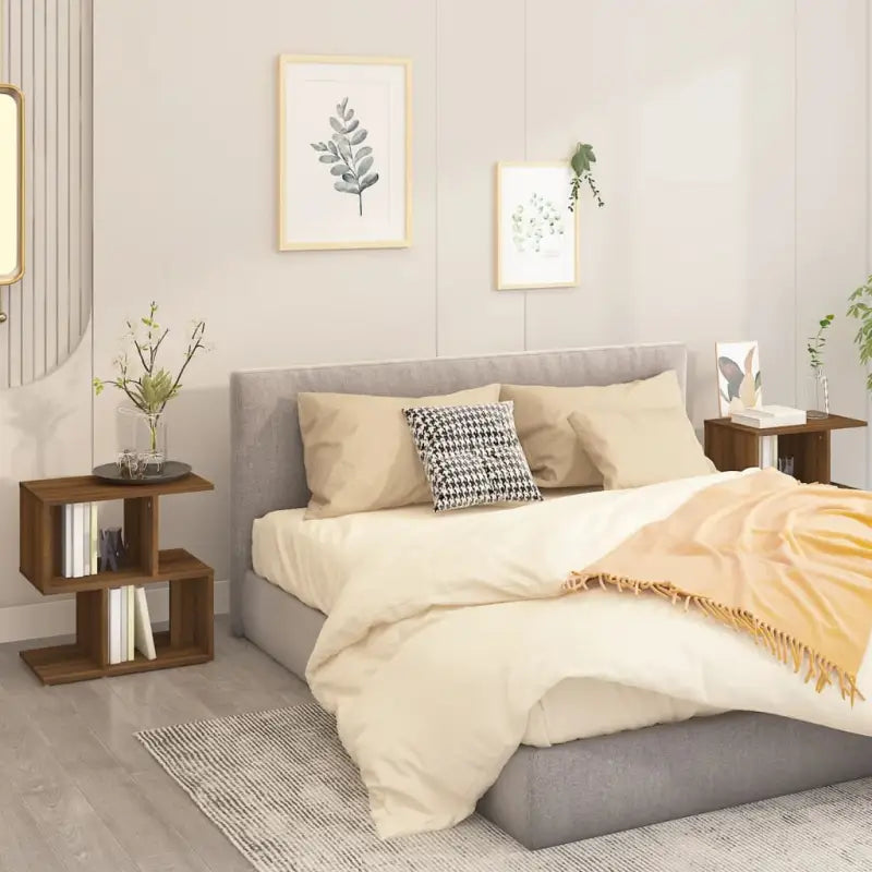 Moderne nachtkastjes van bewerkt hout gemakkelijk schoon te maken - Nachtkastjes