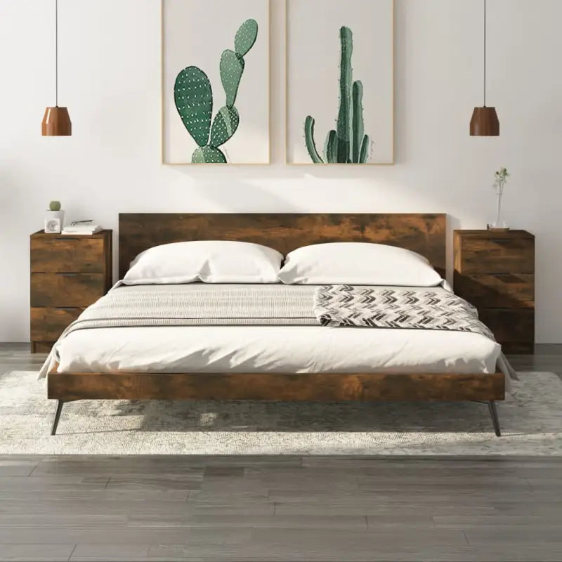 Moderne nachtkastjes voor extra charme en praktisch gebruik - Gerookt eiken / 2 - Nachtkastjes