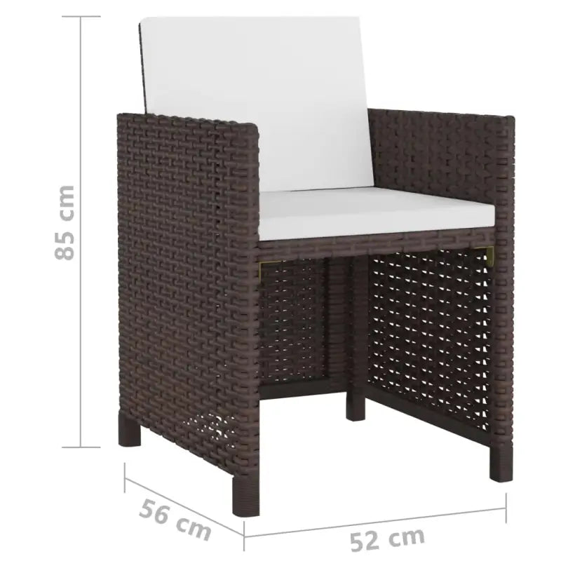 Moderne rattan tuinset met stalen frame en glazen tafelblad - Bruin / 225 cm tafellengte / 12x Fauteuil + Tafel