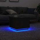 Moderne salontafel met RGB LED-verlichting en duurzaam bewerkt hout - Zwart eiken / 1 / 50 cm - Salontafels