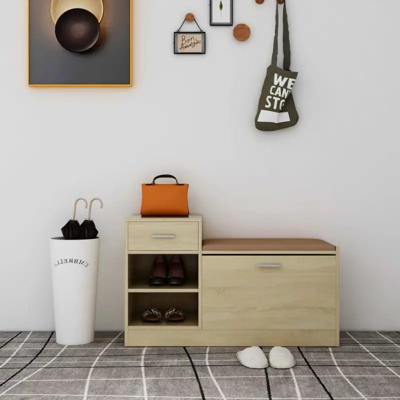 Moderne schoenenkast van bewerkt hout voor een opgeruimd overzicht - Sonoma eiken / 1 - Schoenenrekken