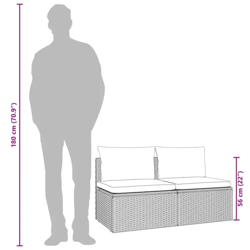 Moderne tuin loungebank met waterdichte zak van poly rattan - Loungebanken