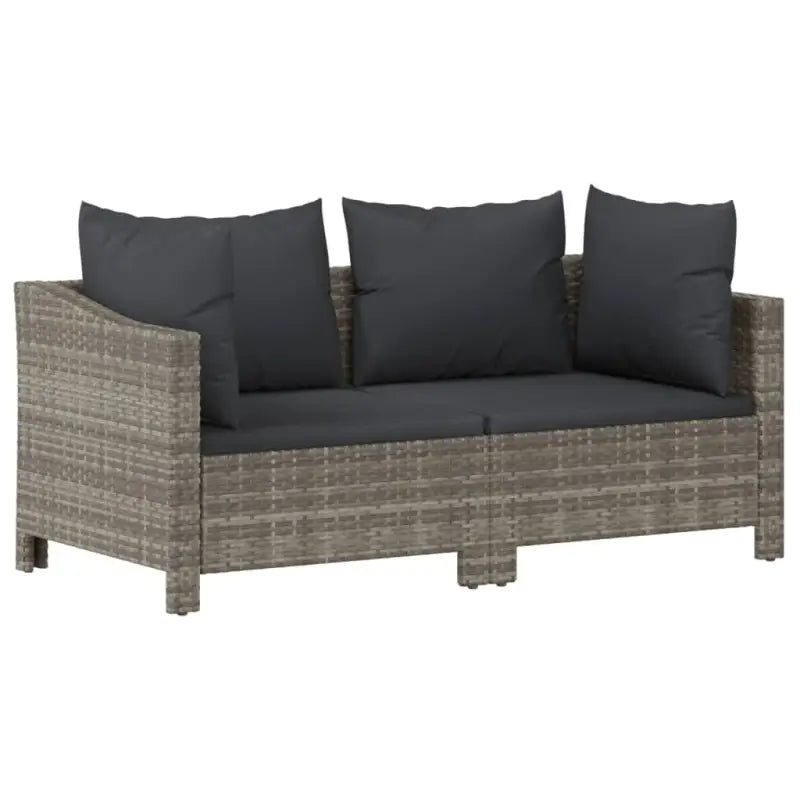 Moderne tuin loungeset met poly rattan en armleuning links - Tuinsets