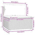 Moderne tuinbank van poly rattan voor dineren en ontspannen - Loungebanken
