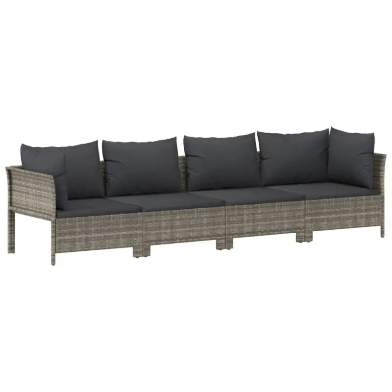 Moderne tuinset met poly rattan en afmetingen zitting met armleuning links - Tuinsets